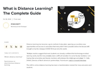 What is Distance Learning Thumbnail